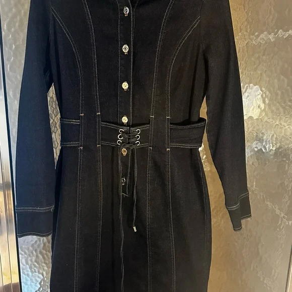 White House Black Market Dark Denim Dress - Picture 2 of 8
